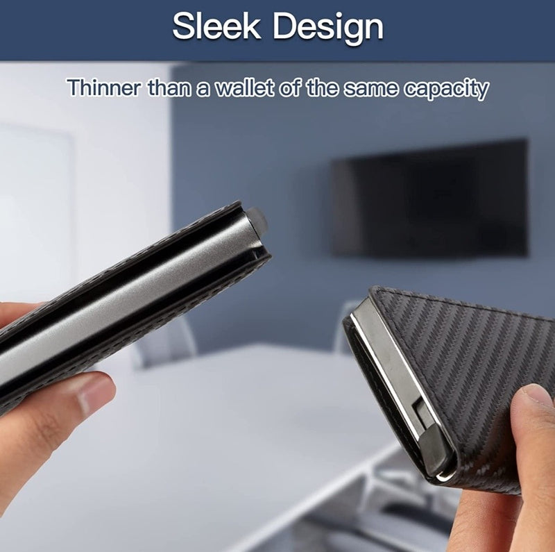 Billetera Slim con Bloqueo RFID diseño Fibra de Carbono
