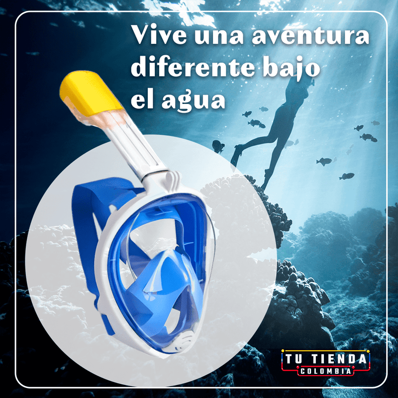 Careta Sea Snorkel® 🌊 Tamaño Universal (Para niños y adultos)